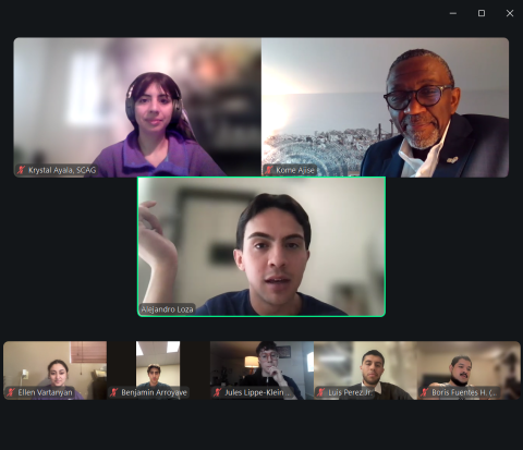 Future Leaders First Session Screengrab