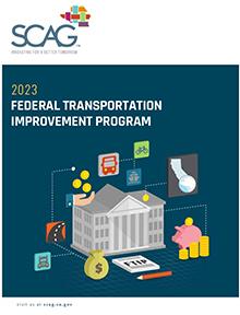 2023 Federal Transportation Improvement Program cover with graphics of transport icons.