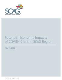 SCAG logo above report title on COVID-19 economic impacts, May 16, 2020.